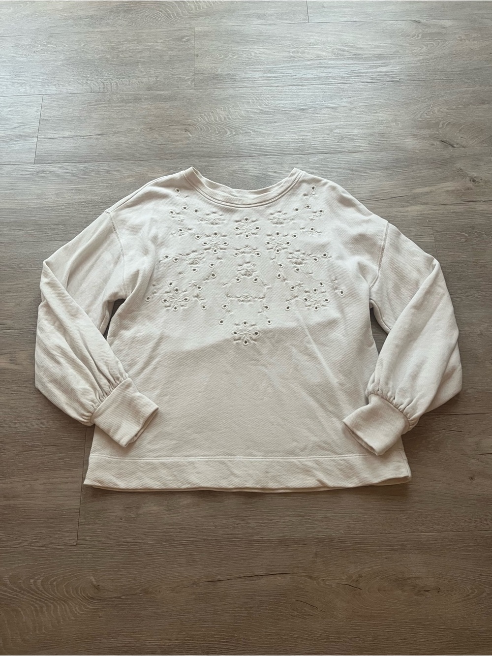Loft eyelet design sweater